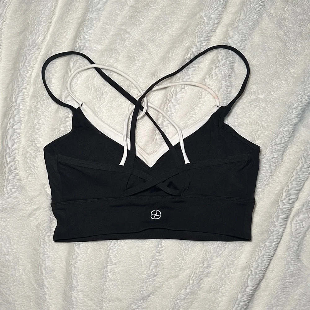 Berlook Women's Black and White Strappy Bralette - Picture 2 of 4